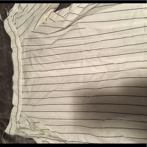 LOFT STRIPED OFF SHOULDER TOP